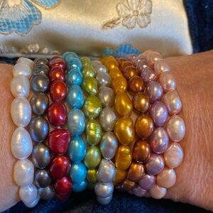 Honora Pearls bracelets in pouch